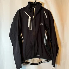Louis Garneau Cycling Jacket Unisex L Black Lightweight Full Zip Neoshell