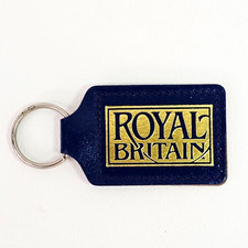 Royal Britain Blue Leather England Keyring