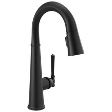 Delta Emmeline 9982-BL-DST Single Handle Pull-Down Bar/Prep Faucet - Matte Black