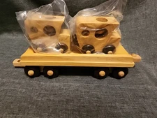 Montgomery Schoolhouse Vermont Handcrafted Wooden Large Automotive Carrier Train