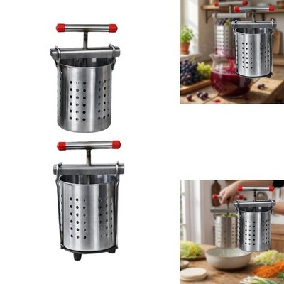 Manual Press Barrel Vegetable Stuffing Juicer for Cider Making Household