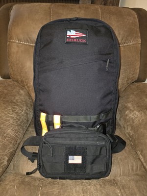 GORUCK - GR1 26L Black (SCARS Modified) + Extras