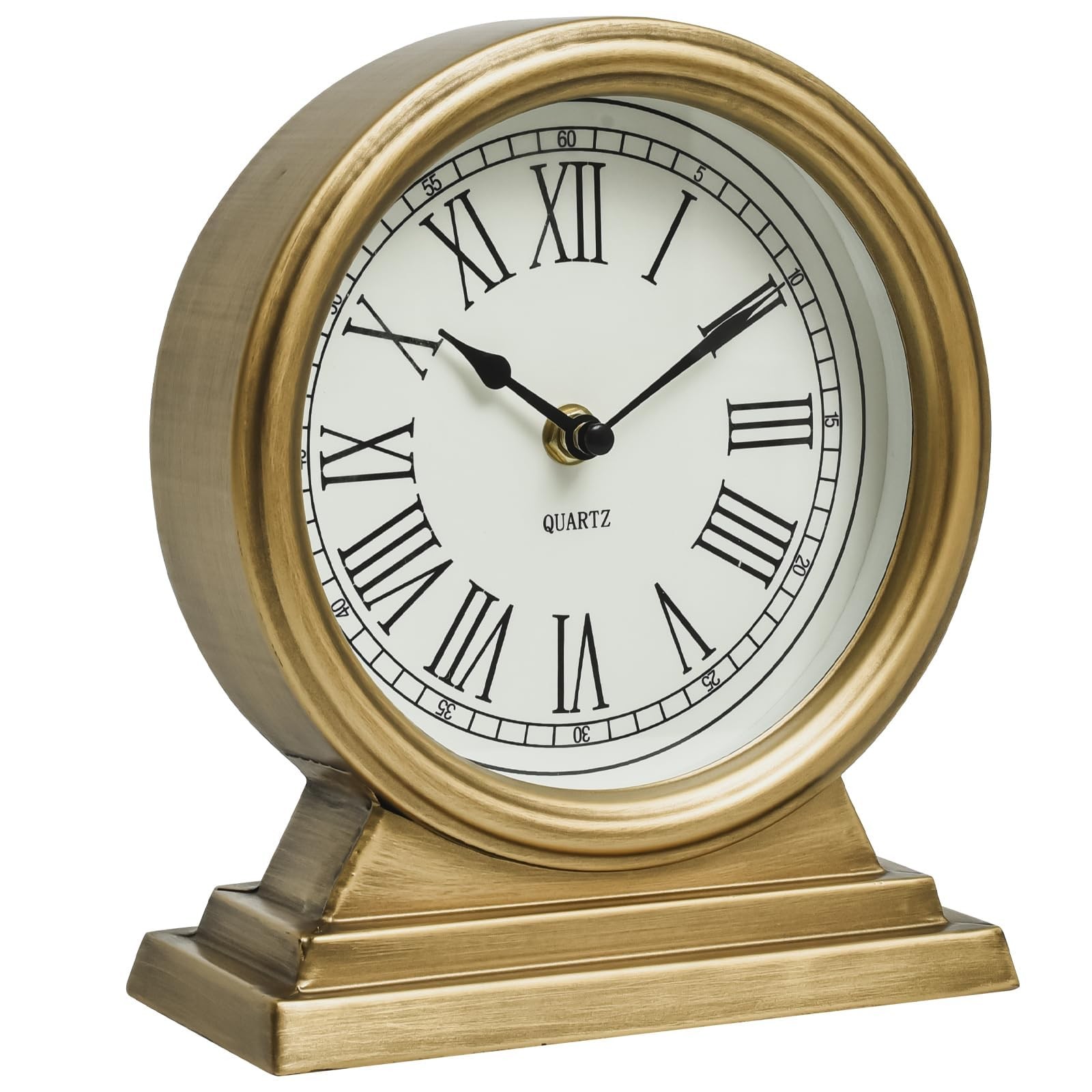 Vintage Gold Mantle ClockTable for Living Room Decor Table C