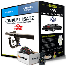 Für VW Passat Limousine B6 3C2 Anhängerkupplung abnehmbar +eSatz 7pol 05-10 Kit