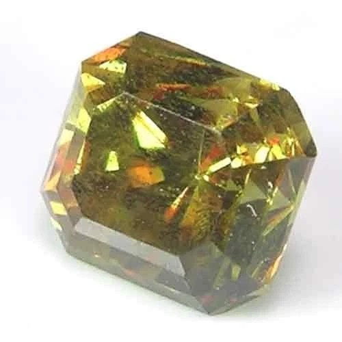 SPIRITUELLER UNBEHEIZTER MADAGASKAR LEBENDIGE BRAUNE FARBE SPHENE EDELSTEIN - SMARAGDSCHLIFF - Bild 2 von 3