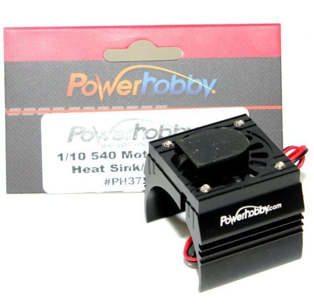 Powerhobby 1/10 Aluminum Brushless Motor Cooling Fan Black FOR