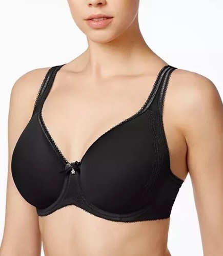 NWT Wacoal 853186 Retro Chic Contour Underwire T-Shirt Bra 36H Black