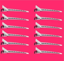 (12pcs) Diane Metal Hair Clips Duckbill Clips Alligator Styling Clips 