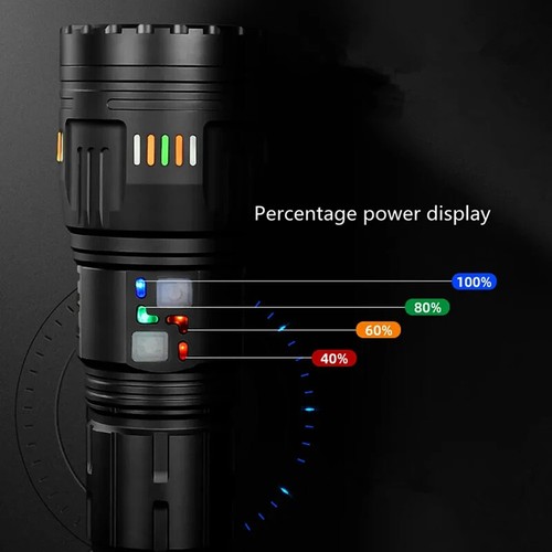 Linterna táctica LED súper brillante 350000000 lúmenes luz de trabajo LED recargable - Imagen 5 de 13