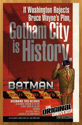 1998 DC Comics Batman Road to No Man's Land Print Ad/Poster Bruce Wayne Pop Art