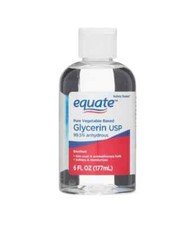 BOX OF 12 : Equate Pure Vegtable Based Glycerin USP 99.5 anhydrous 6.oz bottles