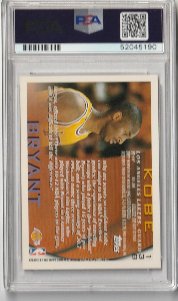 1996 TOPPS BASKETBALL #138 - KOBE BRYANT - ROOKIE CARD - MINT