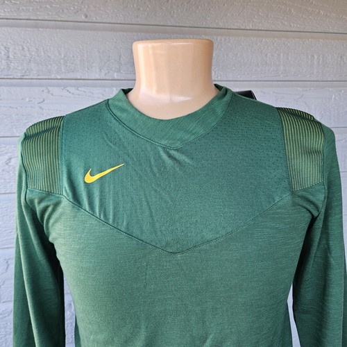 Nike Dri Fit Mens Small Green Long Sleeve Football Pullover Shirt - Picture 2 of 7