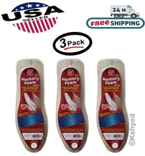 Memory Foam Shoes Insoles Arch Support Comfort Plain Relief Insert Pad (3 Pairs)