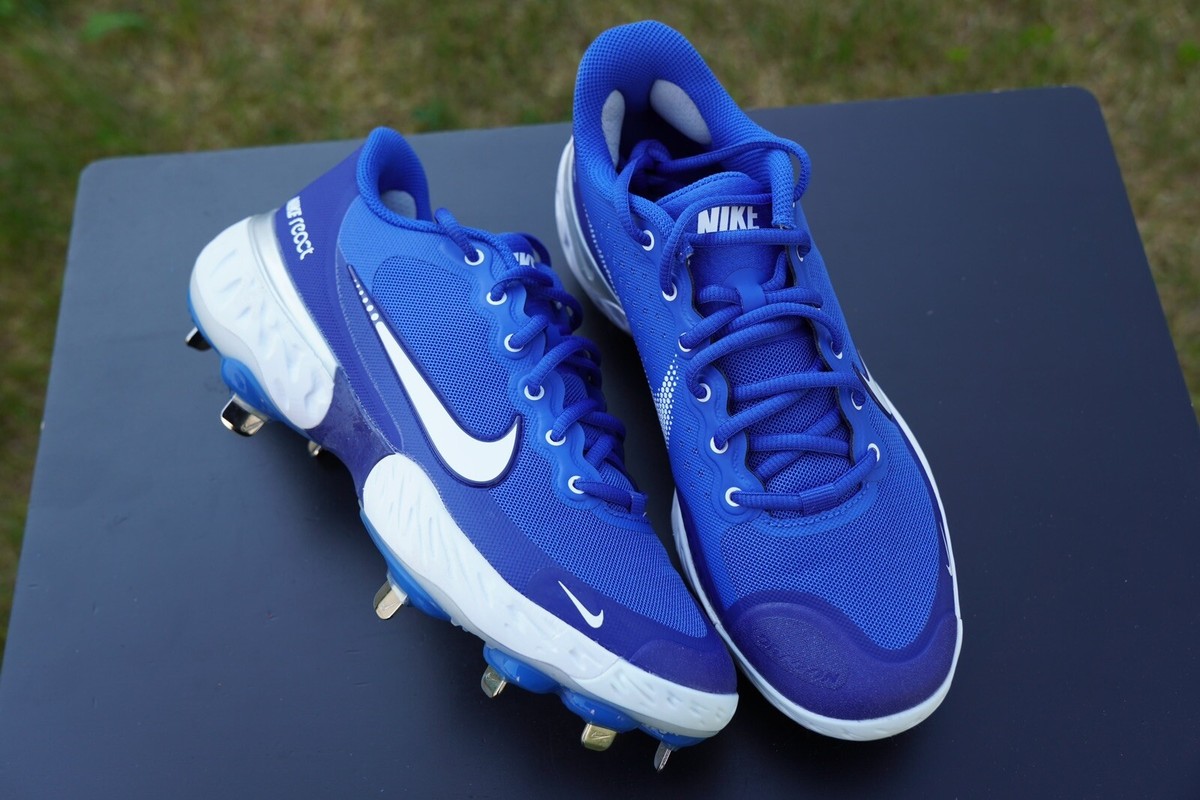Nike Alpha Huarache Elite Low Metal Baseball Spike Blue
