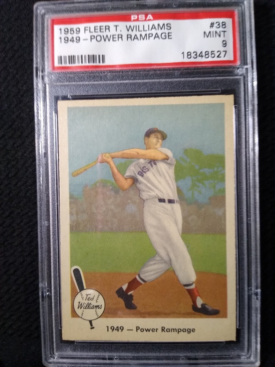 Ted Williams psa Mint 9 Fleer 1959 Baseball Card #38 
