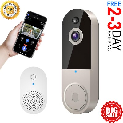 Cámara Timbre Inalámbrico WiFi HD 1080p Con Audio Y Video Para Casa – Color Lino