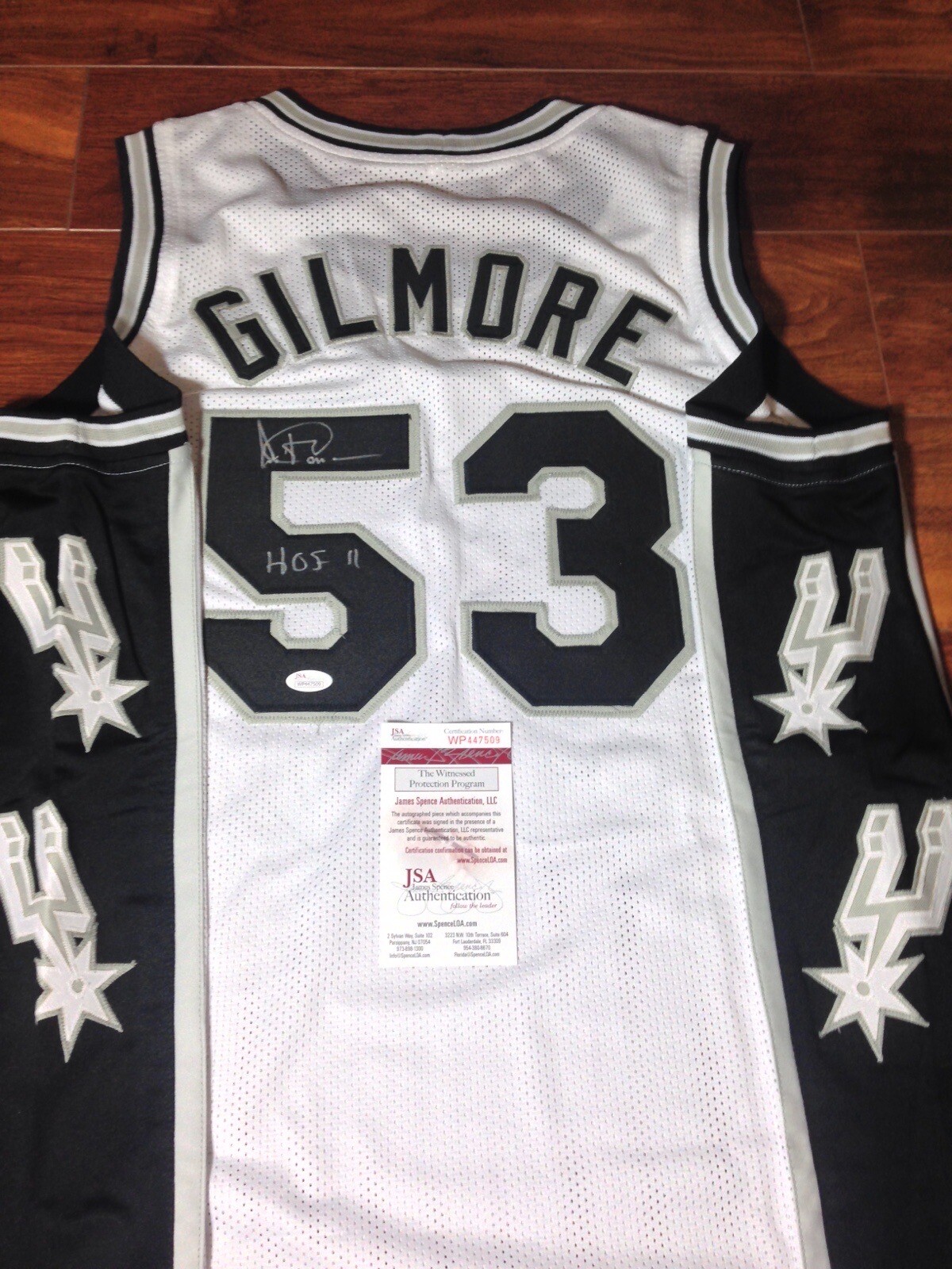 Artis Gilmore Autographed Signed San Antonio Spurs AUTO JERSEY JSA AUTHENTIC 