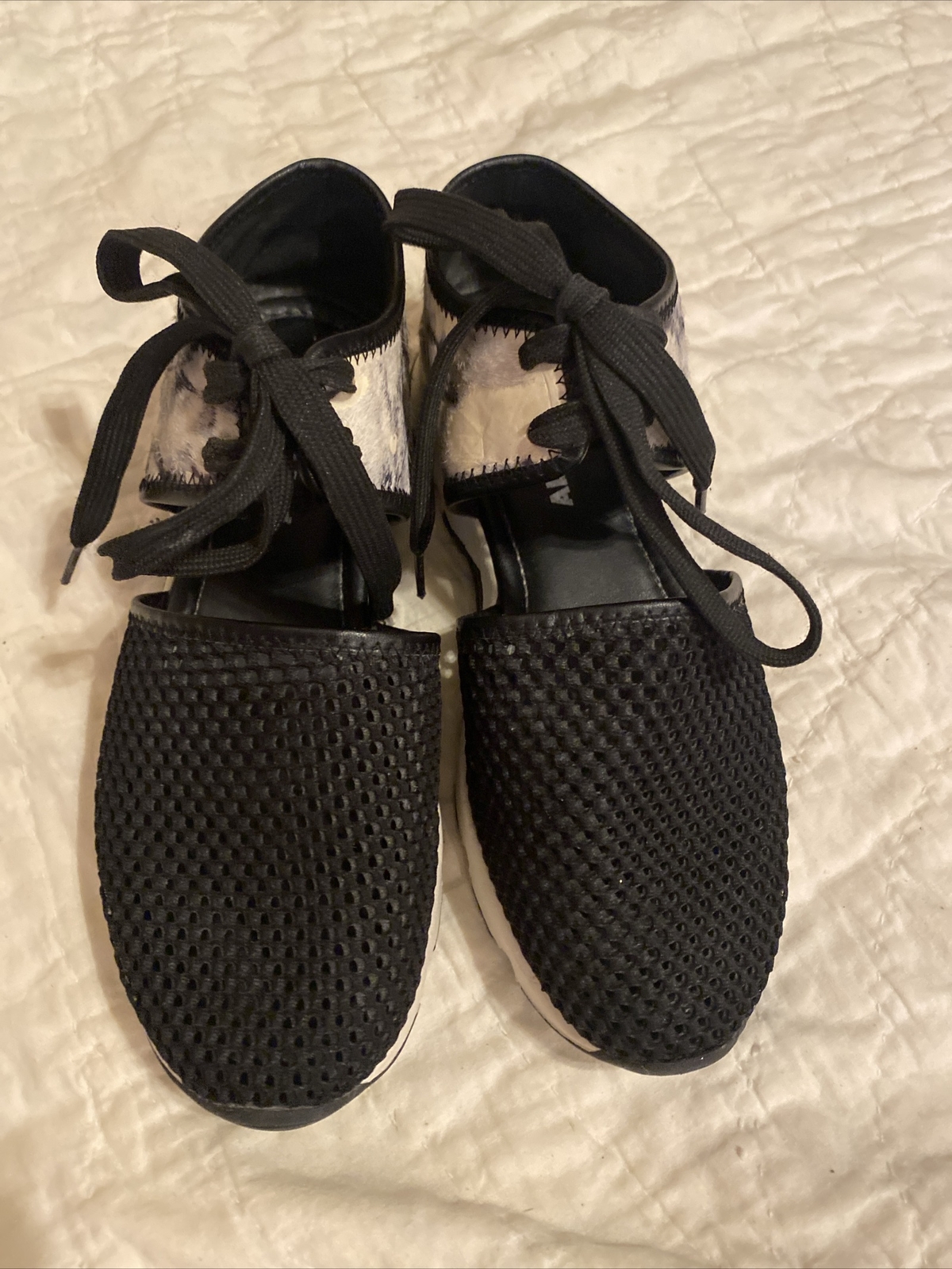 Sneaker donna ALL BLACK STUPEFACENTI MESH taglia 37 6 5 nero bianco pony hair? Us intime ottimeioni c 166