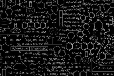 Chemical Elements Blackboard Scientific Art Wall Indoor Room - POSTER 20x30