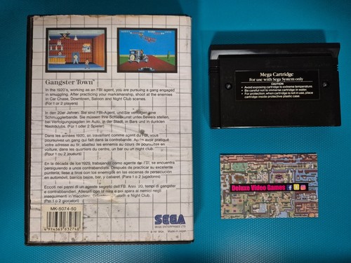 SEGA MASTER SYSTEM : gangster town - Imagen 2 de 2