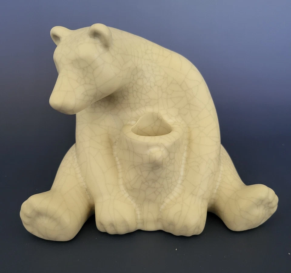 Candelabro cónico Anthropologie Artic Woodland osos polares con honeypot 5" de alto Foto 2 de 4