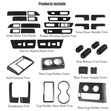 31PC Interior Decor Door & Gear Shift Trim Cover Kits For Ford F150 Raptor 09-14
