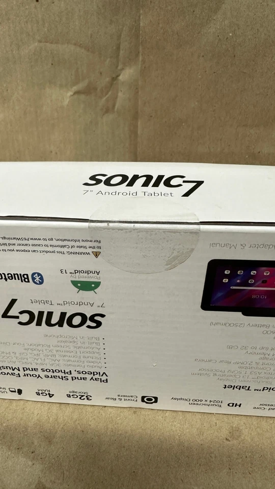 SuperSonic Sonic 7 7" Android Tablet 32GB Black - Image 3 of 3