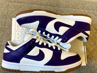 Authentic Nike Dunk Low By You Sneaker White/Purple US Size Authentic Nike Dunk Low By You Sneaker White/Purple US Size