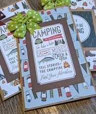 Camping junk journal kit, scrapbooking kit, planners, DIY kit, stickers