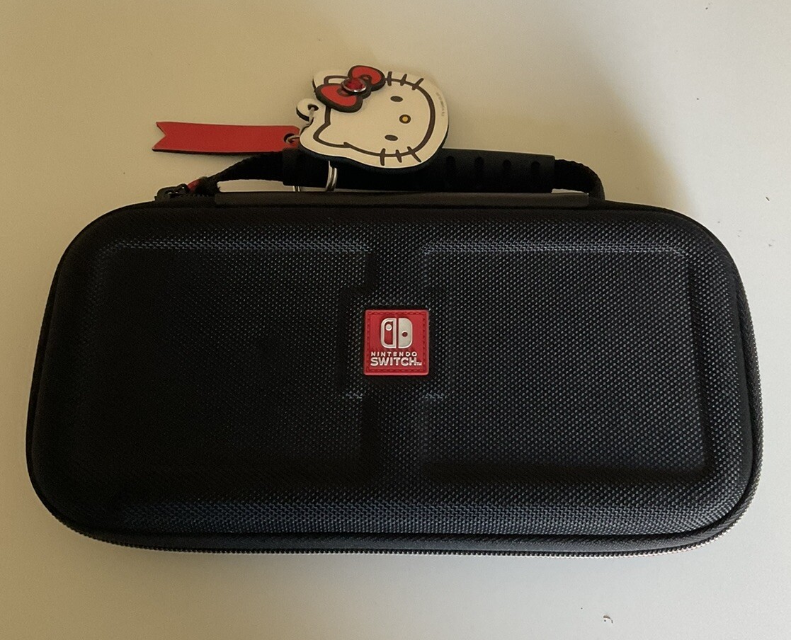 Nintendo Switch Carrying Case Travel Hard  Storage Shell Black nylon-image