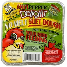 Wild Bird Feeding, C S Products HOT PEPPER DELIGHT Suet Dough, USA Made