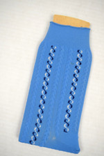 Vintage Socks Blue Argyle Spiral 50s Nylon Stretch Socks Size 10-13 New on Card