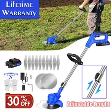 Cordless Strimmer Grass Trimmer Tree Cutter 21V Garden Edger Electric + Battery