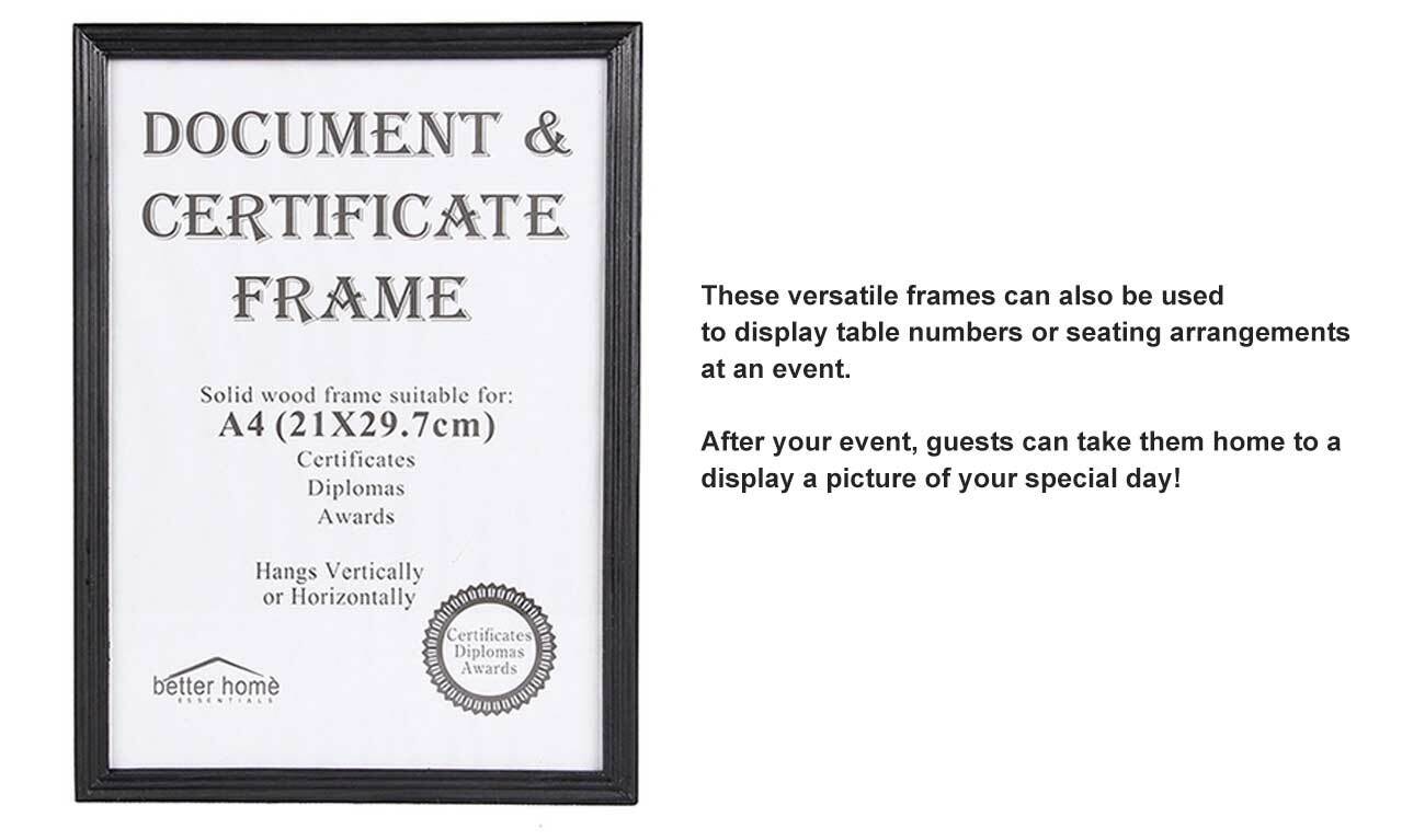 36/Set A4 Wooden Picture Frames Certificate Document Diploma Hanging ...