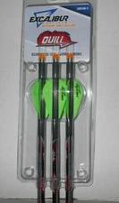 Excalibur Illuminated Quill Carbon Crossbow Bolts! 16.5" Lumenok Lighted Nocks