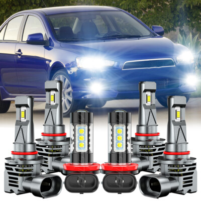 For Mitsubishi Lancer 2008-2017 Driving Light Main/Dipped beam Fog Bulbs White