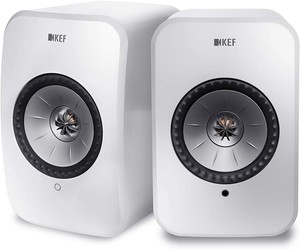 white hifi speakers