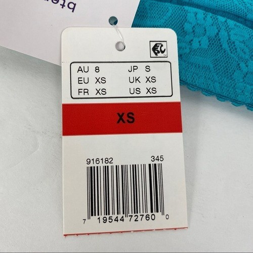b.tempt'd by Wacoal Peacock Blue Lace Kiss Bandeau Strapless Bra Women's XS NEW - Picture 6 of 10