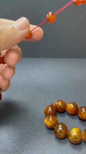 Unique Blue Red Faturan amber bakelite islamic prayer 33 beads 67 Grams R6 - Video 1 of 1