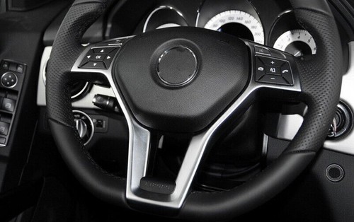 For 2013-2014 Benz GLK Carbon Fiber ABS Steering Wheel Moulding Frame Cover Trim - Picture 3 of 6