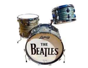 Vintage Ludwig Drums 1965 Ringo Starr Bass Rack Floor Tom Blue/Black Oyster