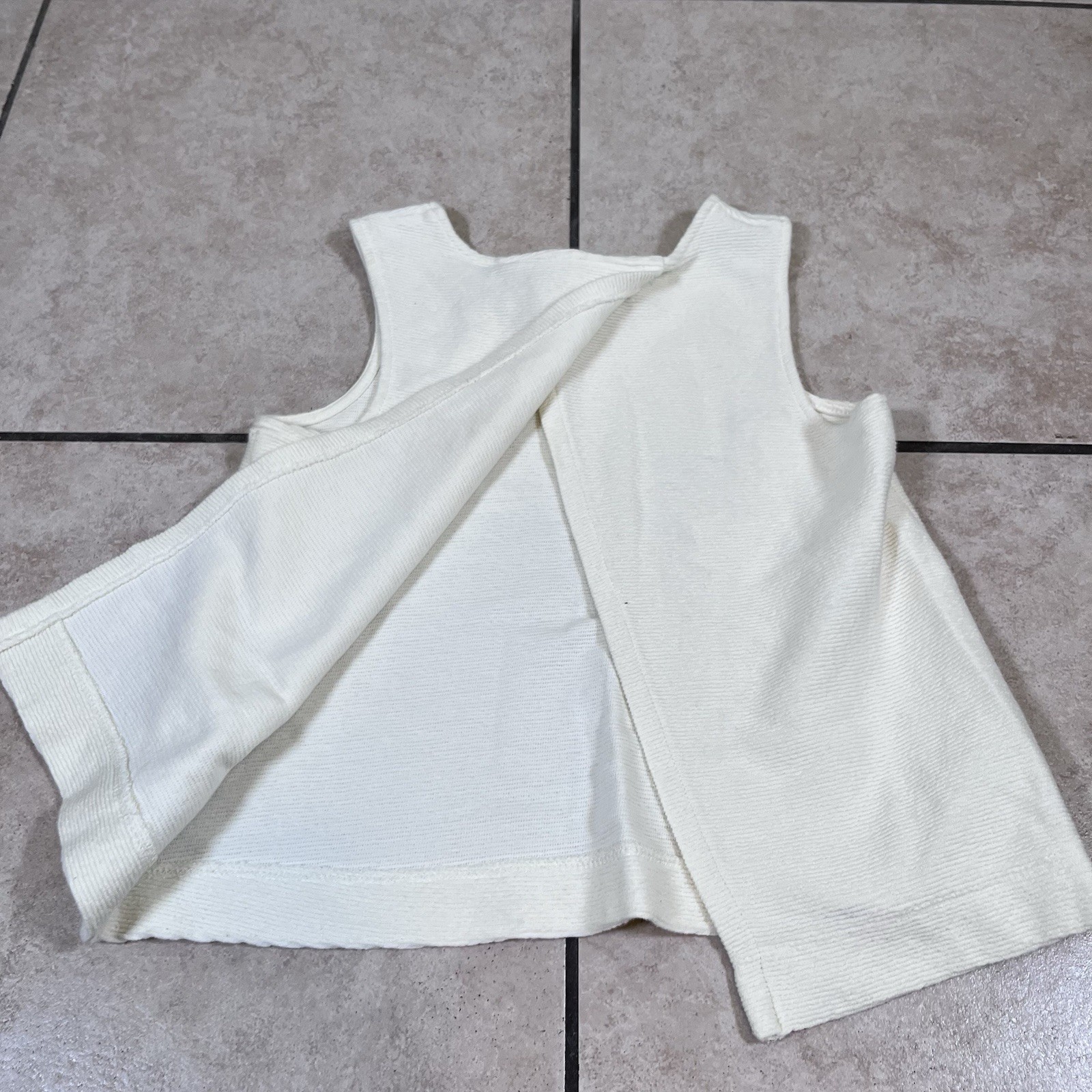Madewell Texture & Thread Split-Back Shell Top Cr… - image 4