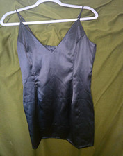 Better Basics Women's Gray Satin Full Slip, Size M, Adjustable Straps Polyester