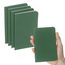 4 Pack A6 Notebook, A6 Journal Mini Notebook Pocket Kraft,Green Tone