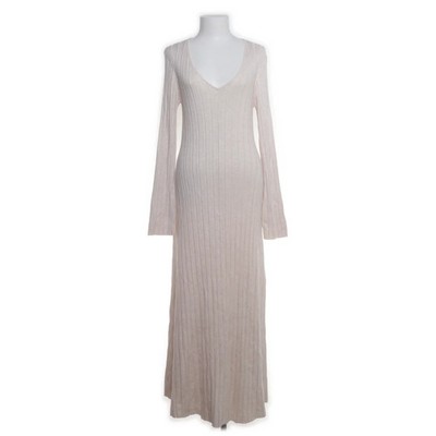 Pretty Lavish, Maxikleid, Größe: M, Beige, Nylon/Viskose, Einfarbig #DX1