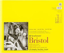 Strathmore 300 Series Bristol Paper Pad, Vellum, Tape Bound, 14X17 Inches, 20 Sh