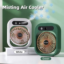 Air Conditioning Fan Desk Misting Fan Air Cooler Cooling USB Rechargeable Humidi