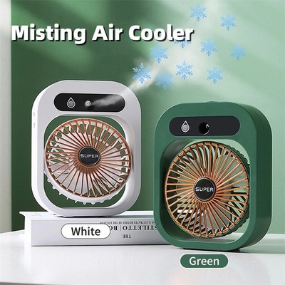 Air Conditioning Fan Desk Misting Fan Air Cooler Cooling USB Rechargeable Humidi