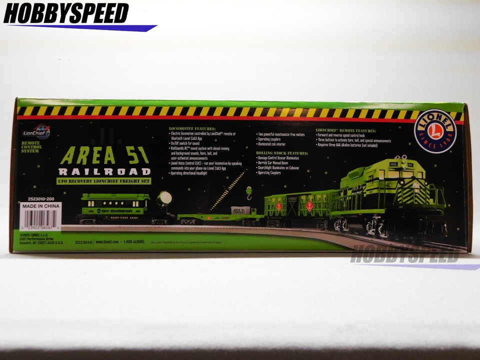 LIONEL AREA 51 LIONCHIEF DIESEL TRAIN SET O GAUGE alien roswell car ...